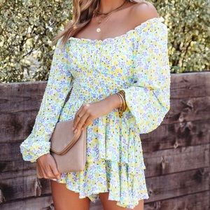 Vici smocked floral romper